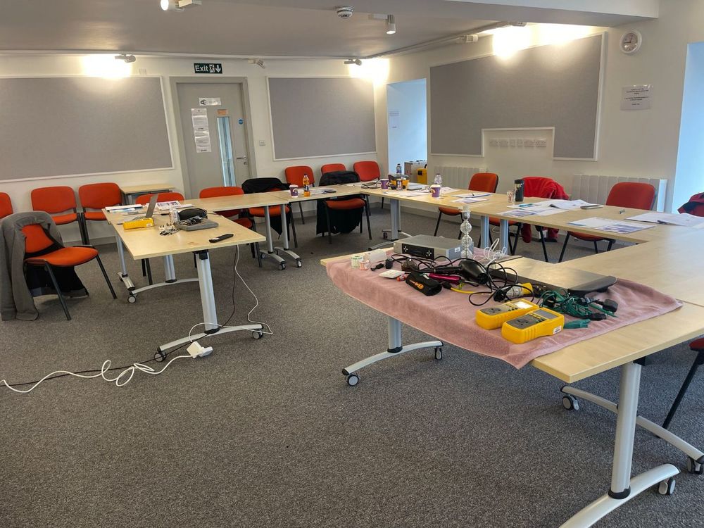 Inside the Nottingham PAT testing training room